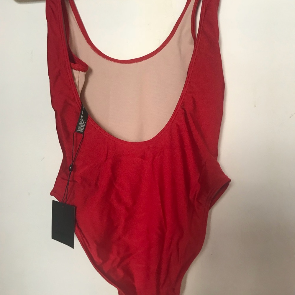 NWT - Bae Watch Red One Piece Bathing Suit - Picture 6 of 6